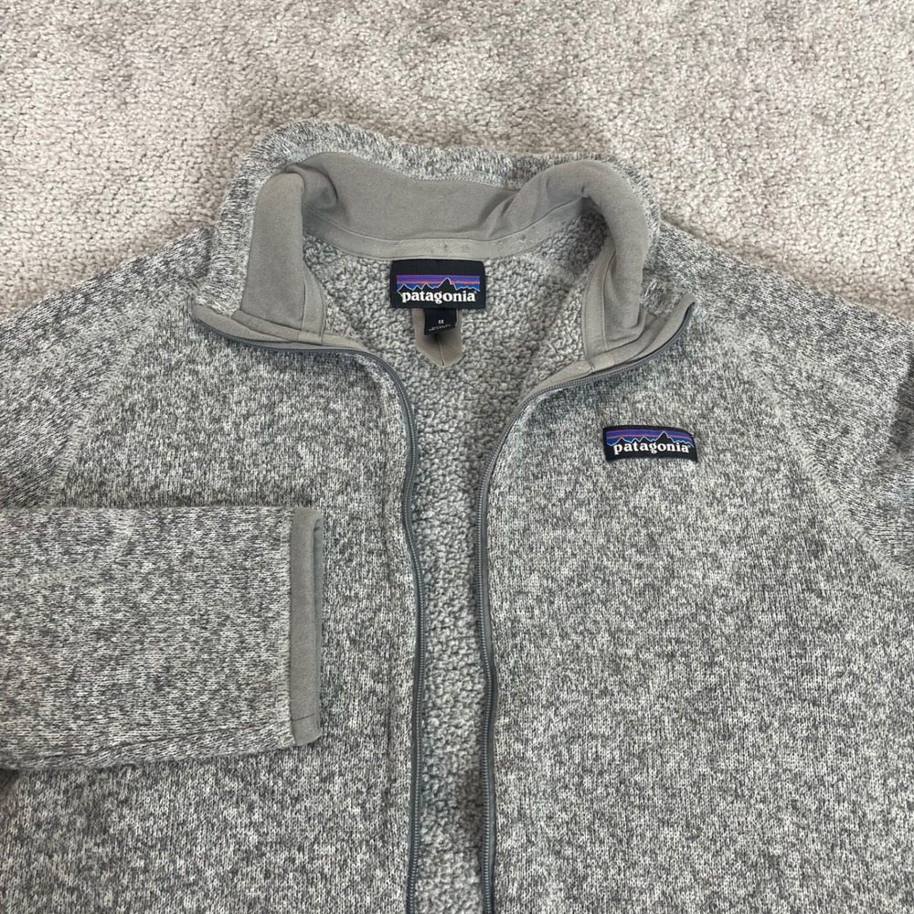 Patagonia Better Sweater Jacket Womens Medium Fleece Gray *Broken Missing Zipper